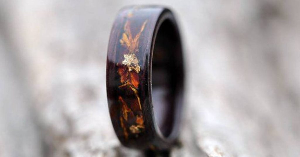 Wood engagement rings